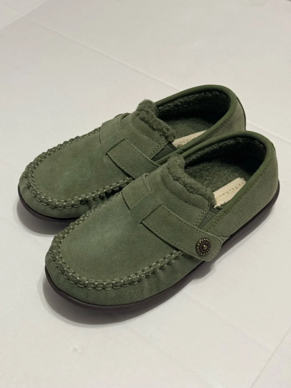 Revitalign Siesta Orthotic
Moccasin Suede Slippers Olive
Green Women’s Size 7.5 - Picture 1 of 6